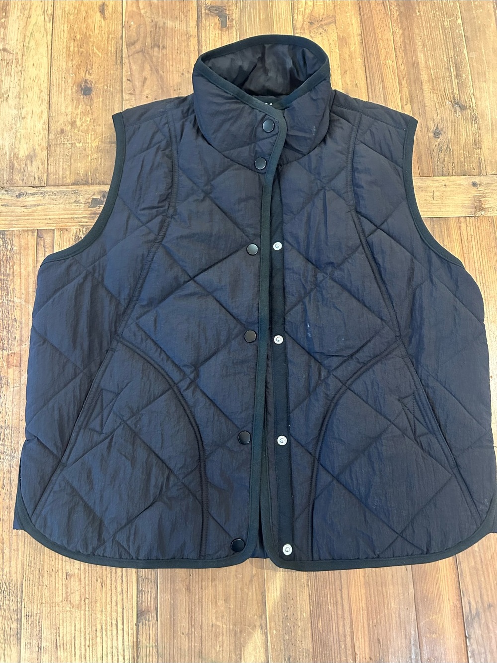 Tribal Quilted Sleeveless Vest in Black